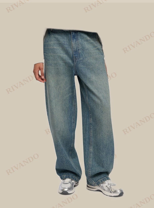 Jeans baggy blu denim medio donna con tasche oblique - Terranova - immagine 2