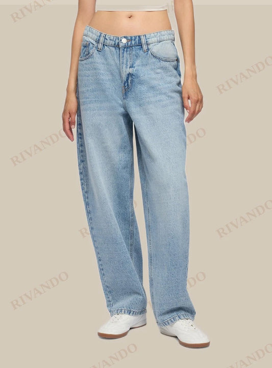 Jeans balloon blu denim chiaro donna - Terranova - immagine 2