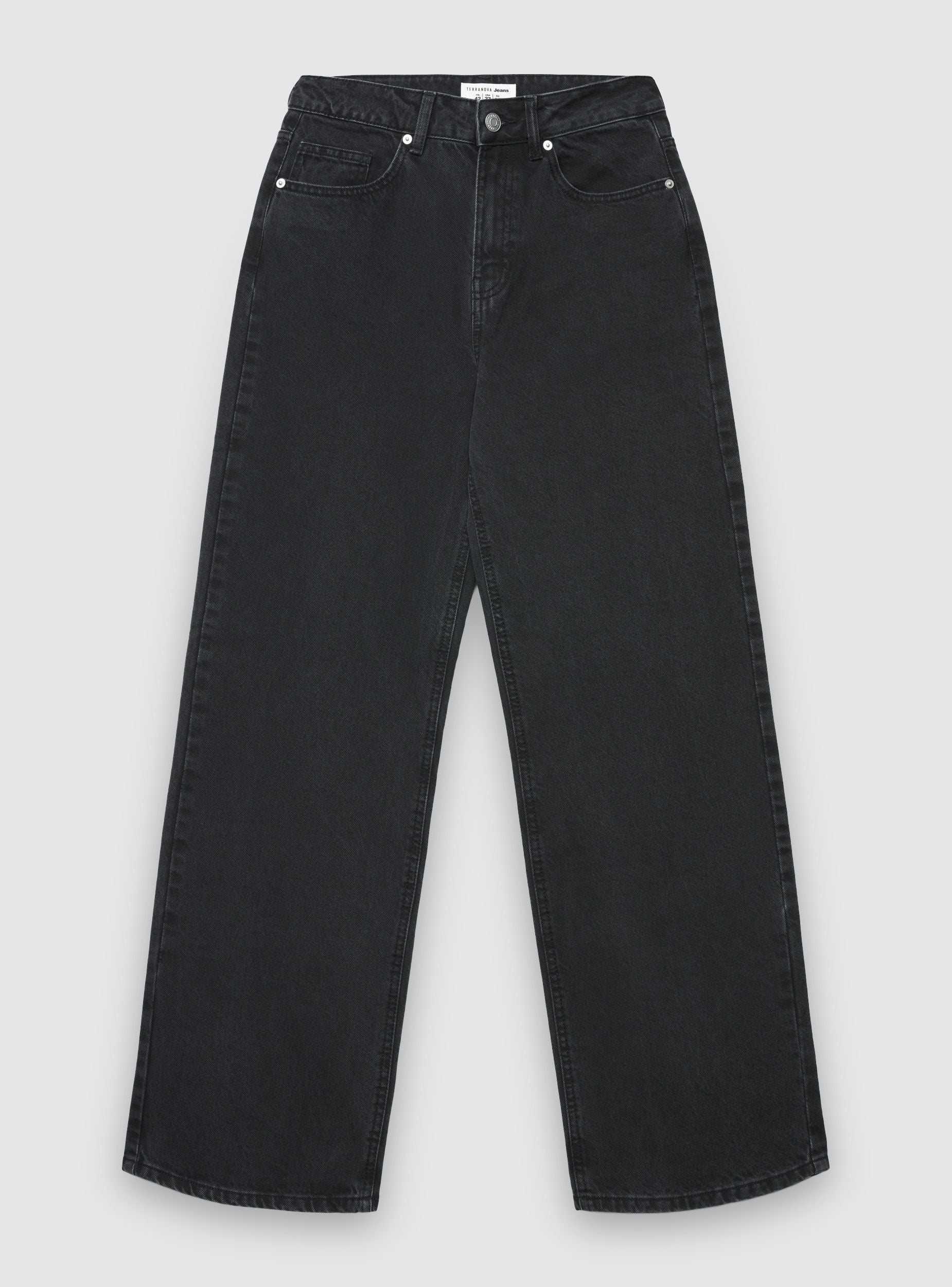 Jeans wide leg - Nero denim