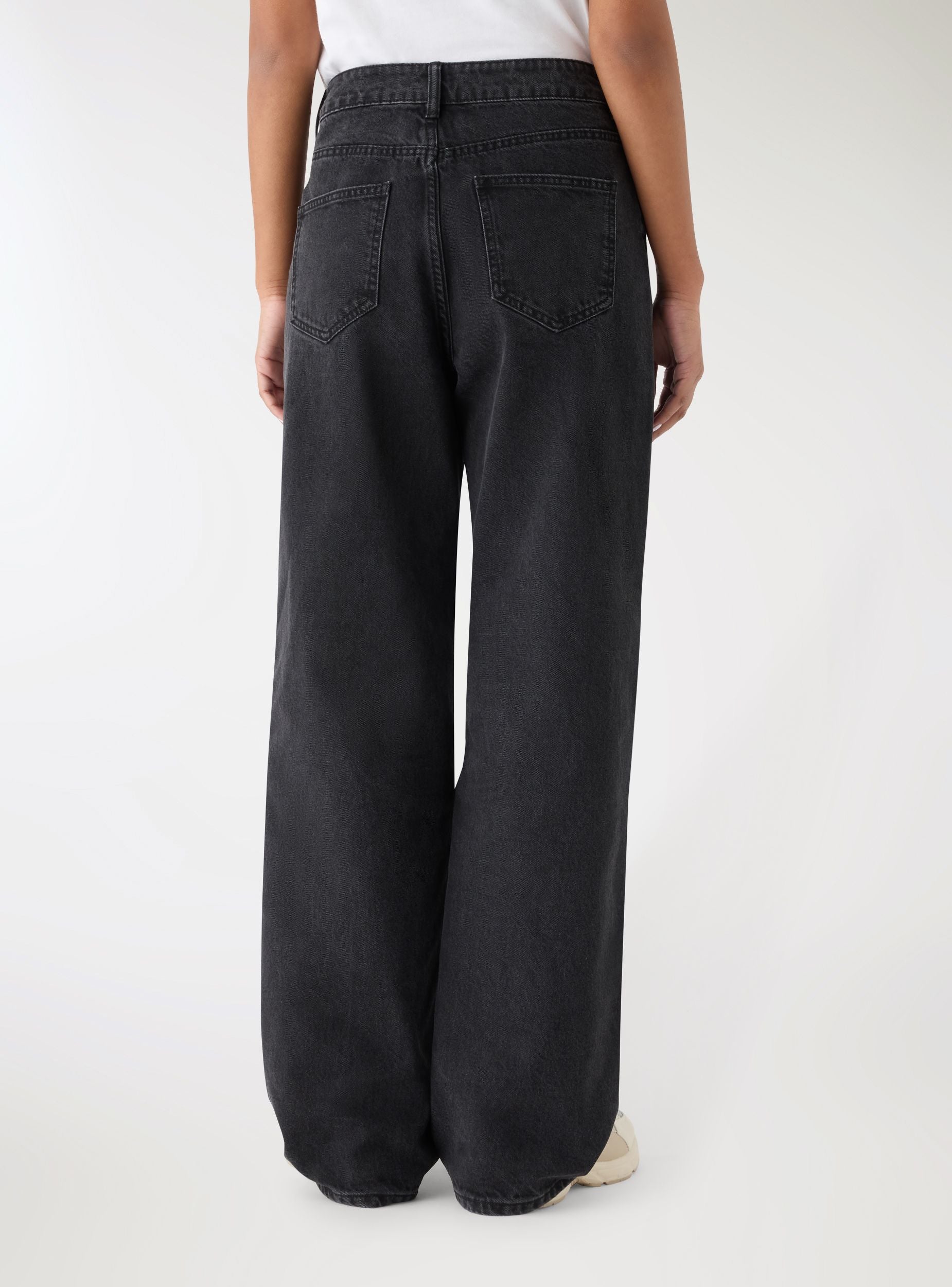 Jeans wide leg - Nero denim