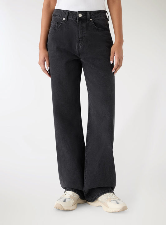 Jeans wide leg - Nero denim