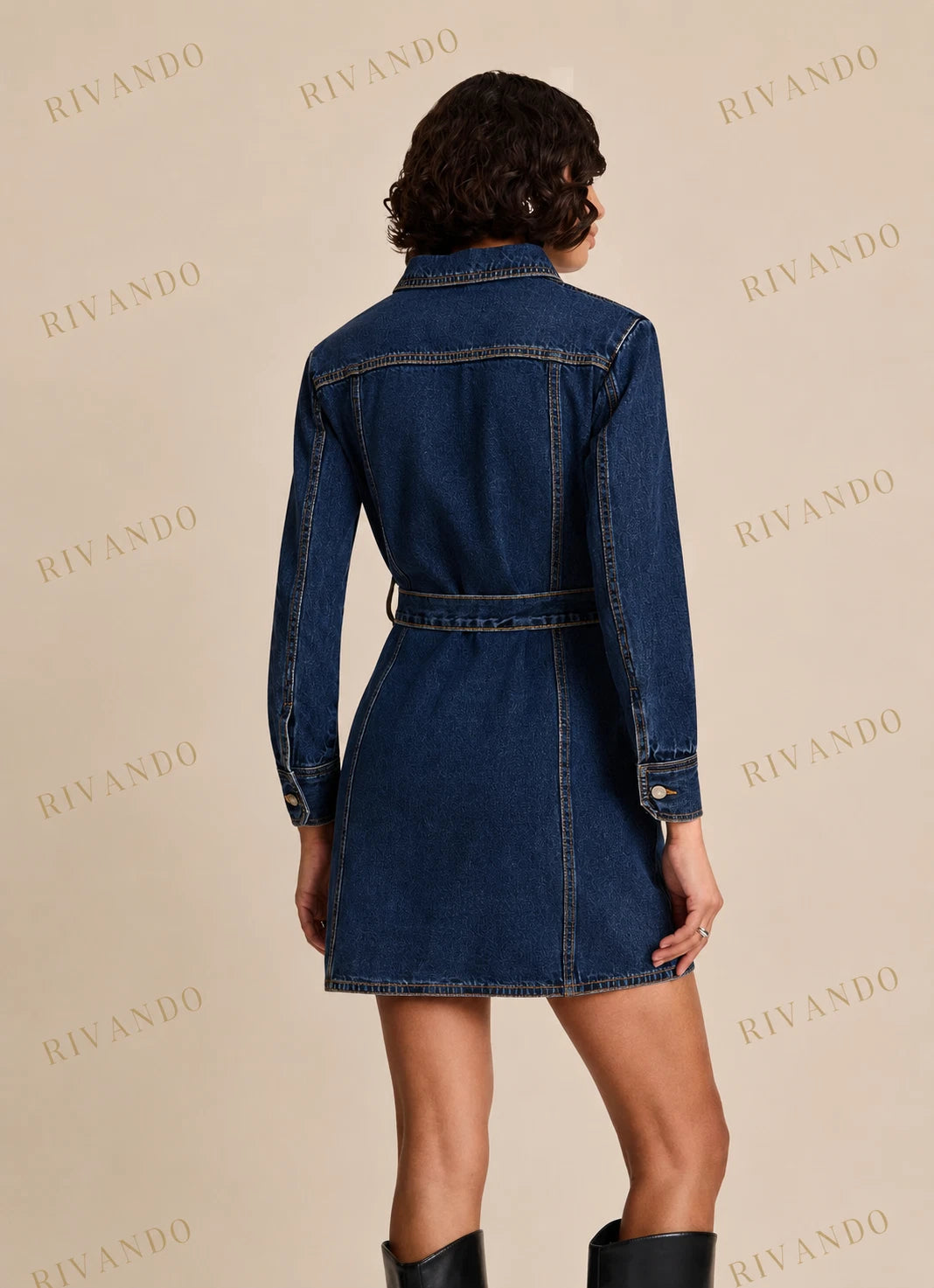 Vestito di Jeans Calliope con Cintura