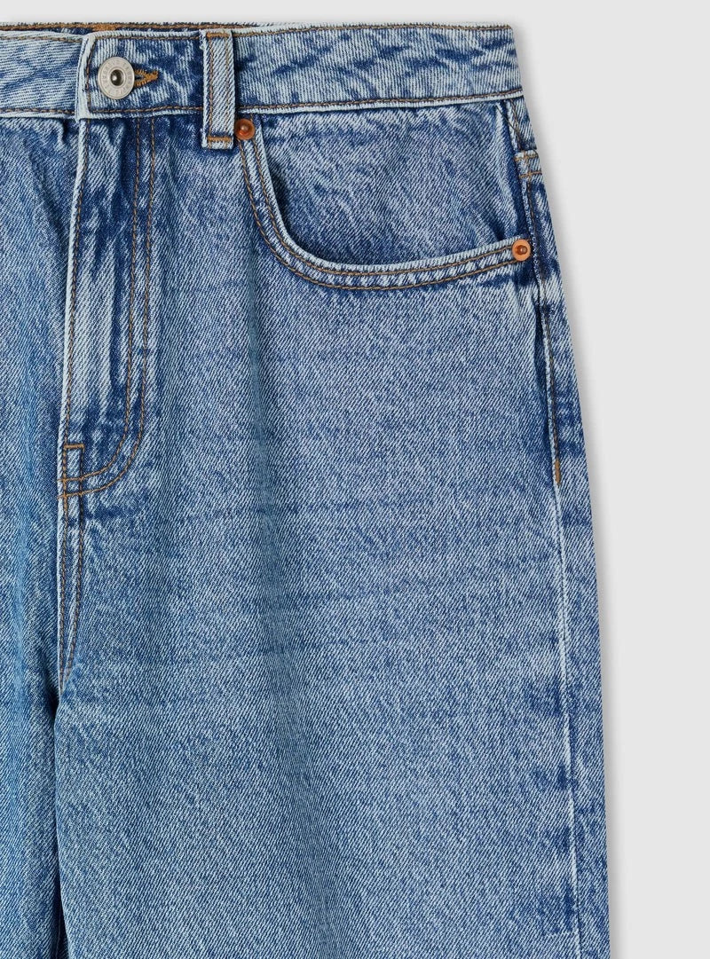 Jeans straight - Blu denim medio