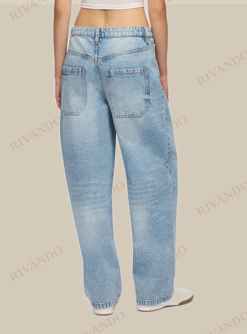 Jeans chiari balloon fit - Blu denim chiaro