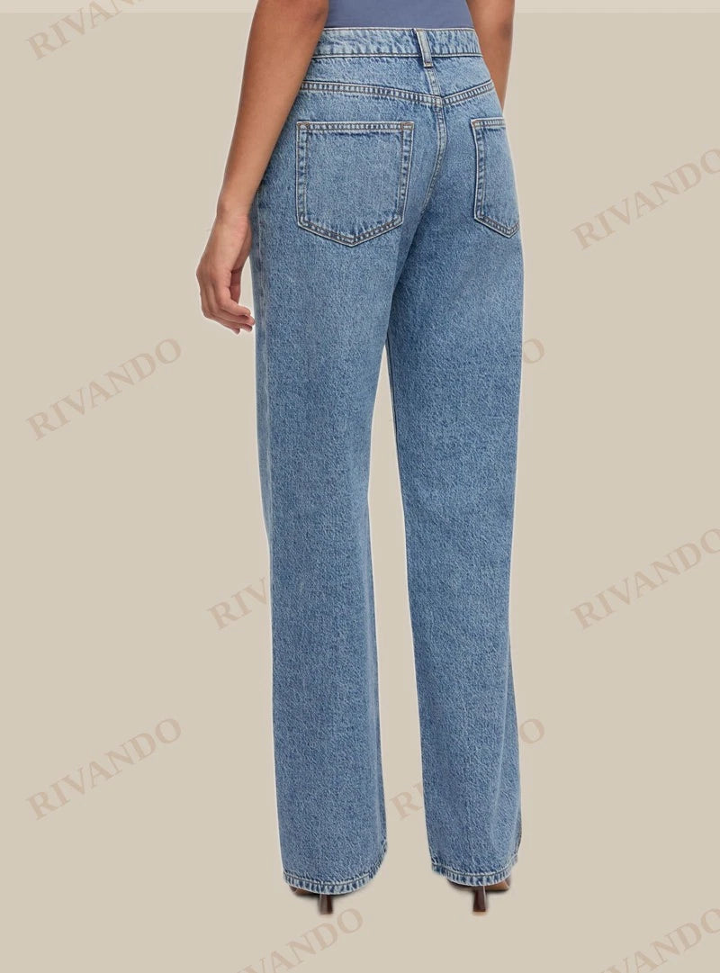 Jeans straight - Blu denim medio