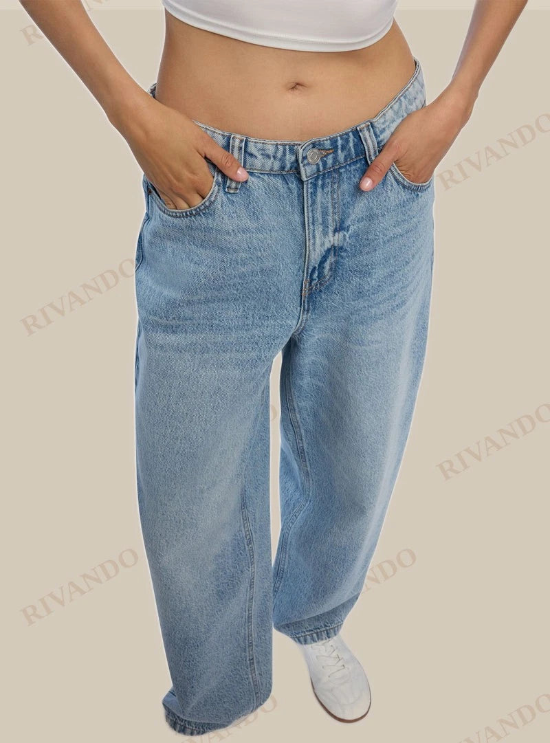 Jeans chiari balloon fit - Blu denim chiaro