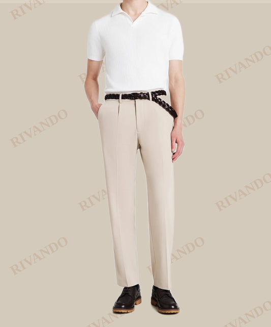 Polo bianca uomo regular fit senza bottoni - Calliope